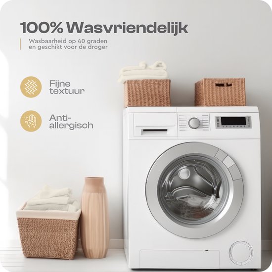 Sleeptime Teddy Rib Dekbedovertrek - 200X200/220 + 2 x kussenslopen 60x70 - Creme — afbeelding 5