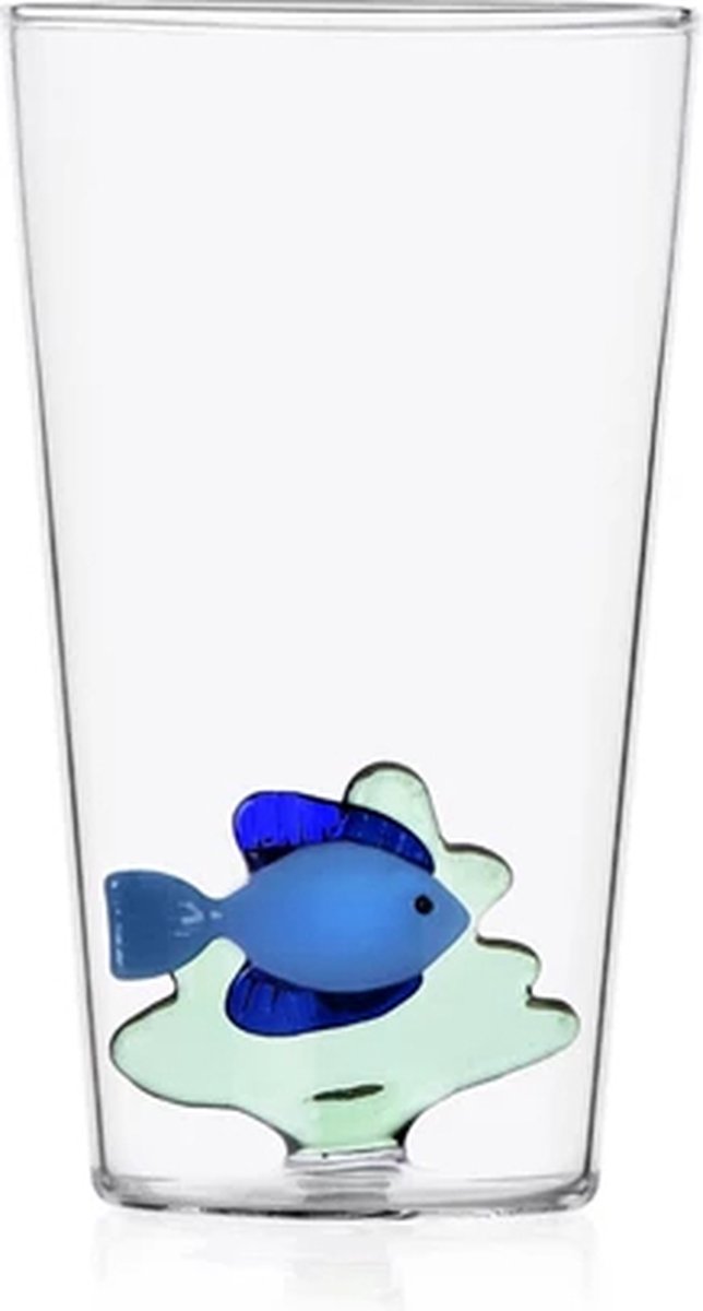 Ichendorf Marine Garden longdrinkglas blauwe vis + groen zeewier