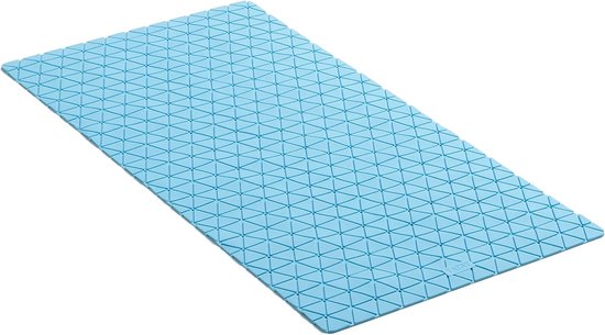 Antislip badmat van rubber SBS - TP met 94 zuignappen, design diamond, blauw, afmetingen: 72 x 36 cm