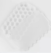 Go Go Gadget - IJsblokjes vorm - Honeycomb - Honingraat - Hexagon blokjes - Mal voor 37 ijsblokjes - Inclusief deksel - Zomer - Wit