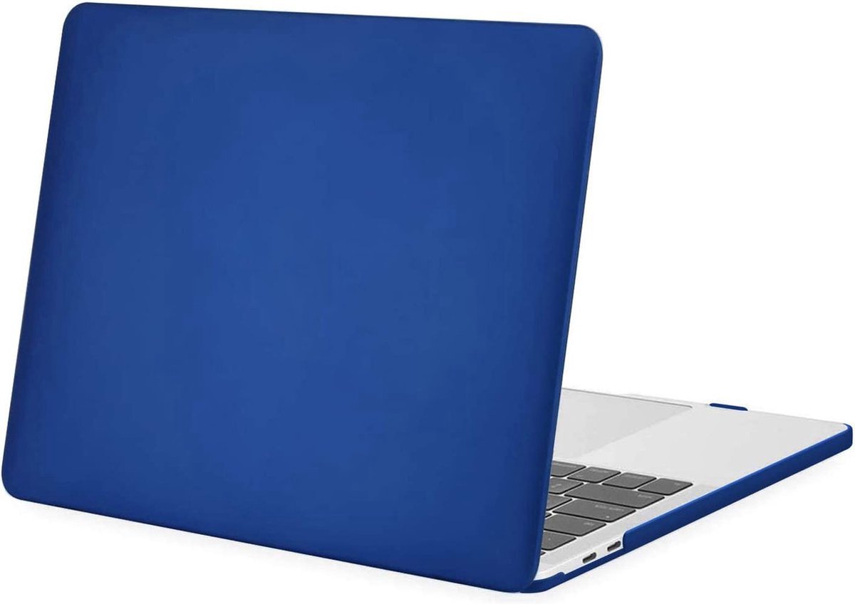 Laptophoes - Geschikt voor MacBook Pro Hoes Case -13 inch - A1989 (2018) - Donker Blauw