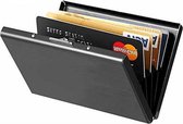 *** Porte-cartes en acier inoxydable - Porte-cartes de crédit - Boîte en Métal inoxydable - Portefeuille - Protection RFID - Zwart - de Heble® ***