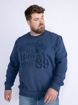 Petrol Industries - Heren Plus Size Artwork Sweater Journey - Blauw - Maat 6XL