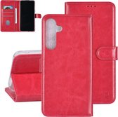 Multimedia & Accessoires PU Lederen Book Case Hoesje geschikt voor Samsung Galaxy A55 – Roze - Portemonnee – Met Stand – Kaarthouder – Pasjes Houder – 3 Pasjes - Magneet Sluiting – Bookcase