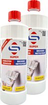 SuperCleaners - Kwastenreiniger - 2 stuks - Brush cleaner - 1 liter per fles