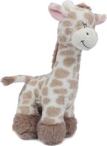 Pia Soft Toys Knuffeldier Giraffe - zachte pluche stof - lichtbruin - kwaliteit knuffels - 28 cm - liggend