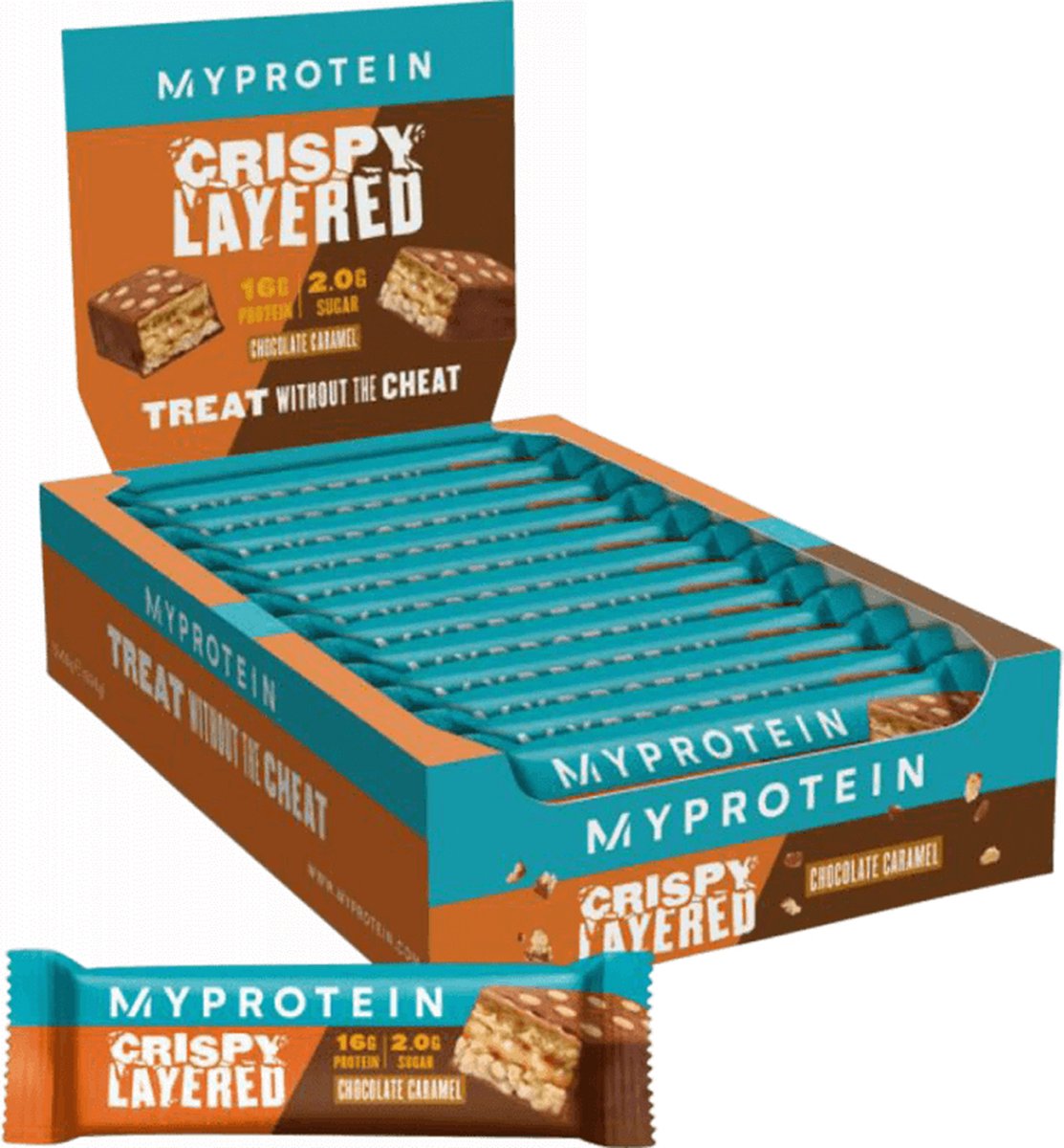 12x MyProtein Crispy Chocolade Karamel Reep | 58 g