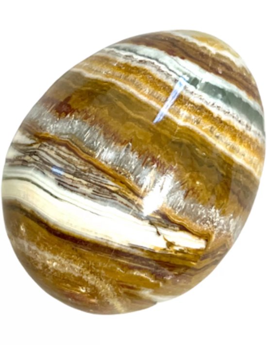 Onyxmarmer (Aragoniet) edelsteen ei