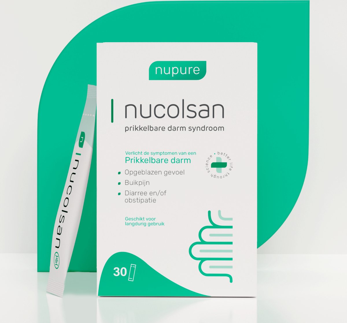 Goedkoopste Nupure nucolsan - verlicht de symptomen van het prikkelbare darm syndroom - 30 sachets