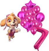 Paw Patrol Skye ballonnen pakket - 61x91cm - 7 jaar - Folie Ballon set - Themafeest - Verjaardag - Ballonnen - Versiering - Helium ballon
