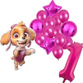 Paw Patrol Skye ballonnen pakket - 61x91cm - 1 jaar - Folie Ballon set - Themafeest - Verjaardag - Ballonnen - Versiering - Helium ballon