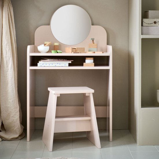 Petite Amélie Kaptafel Belle – Make up tafel met stoel & spiegel – Met ruim opbergvak – Ook te gebruiken als bureau