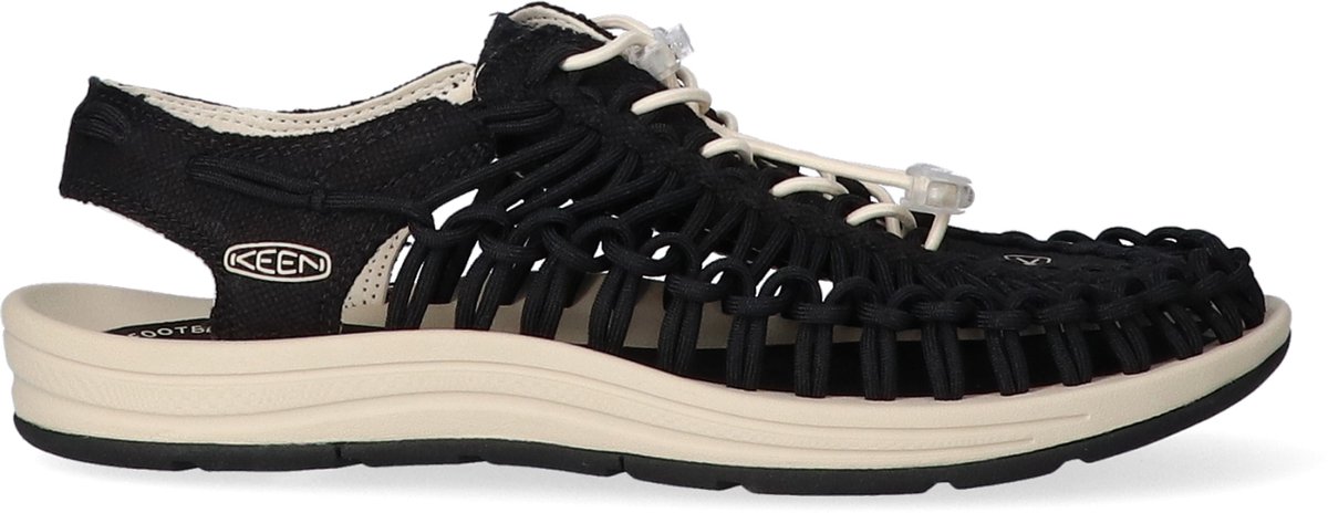Keen Uneek Canvas Heren Sandalen /Birch Canvas K1028564 Zwart