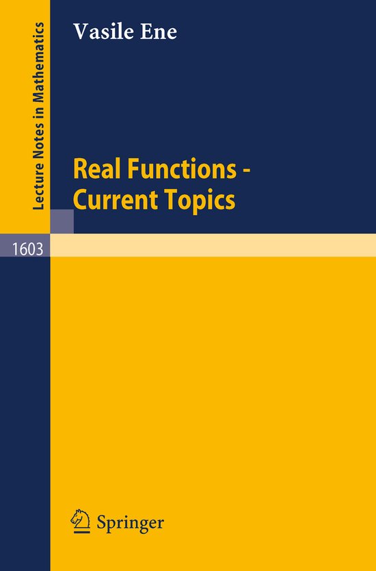 Real Functions - Current Topics | 9783540600084 | Vasile Ene | Boeken | bol