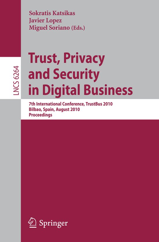 Trust Privacy and Security in Digital Business - cover