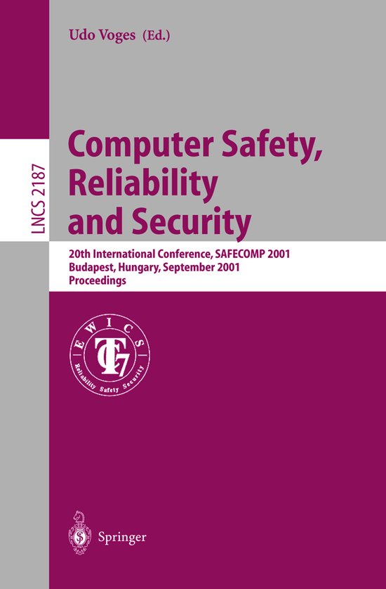 Computer Safety, Reliability and Security - cover