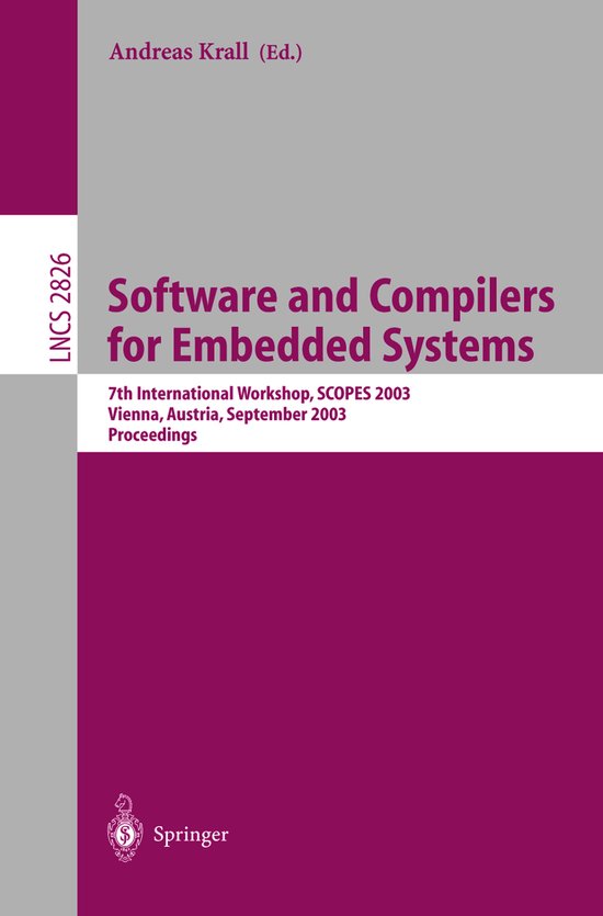 Software and Compilers for Embedded Systems - cover