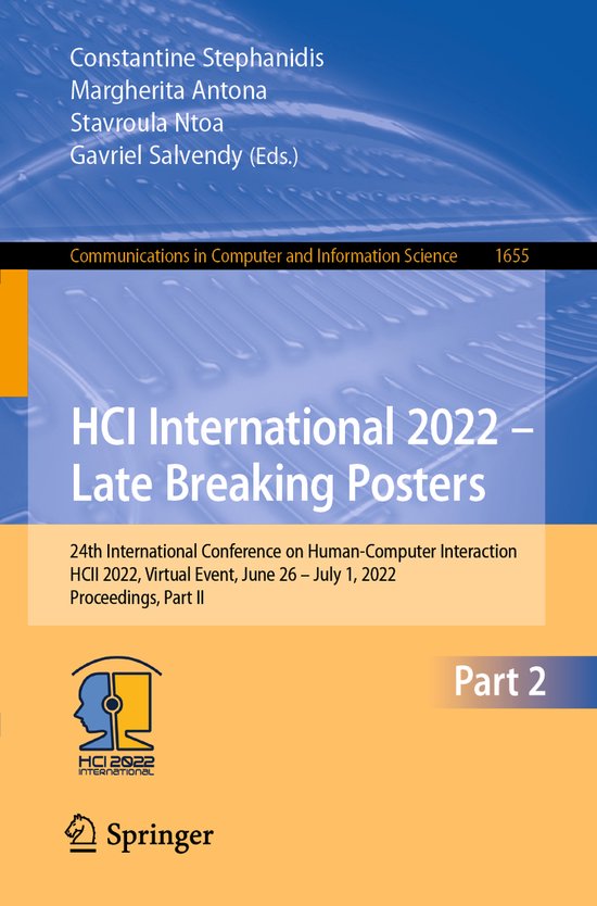 Communications in Computer and Information Science1655- HCI  ... - cover