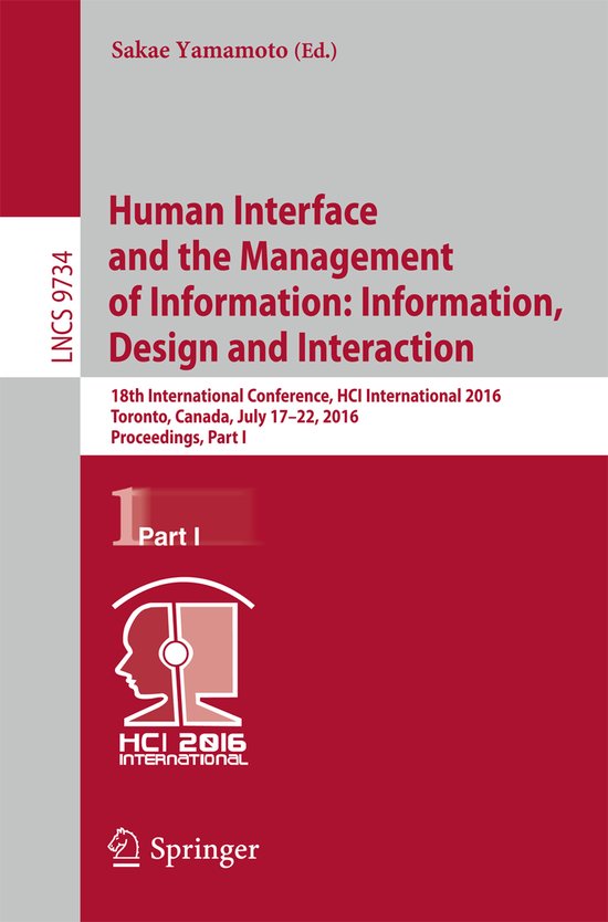 Human Interface and the Management of Information: Informati ... - cover