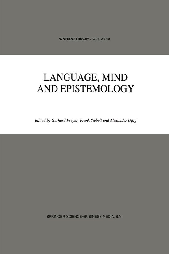 Synthese Library241- Language, Mind and Epistemology | 9789048143924 ...