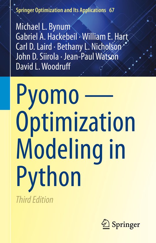 Pyomo Optimization Modeling in Python - cover