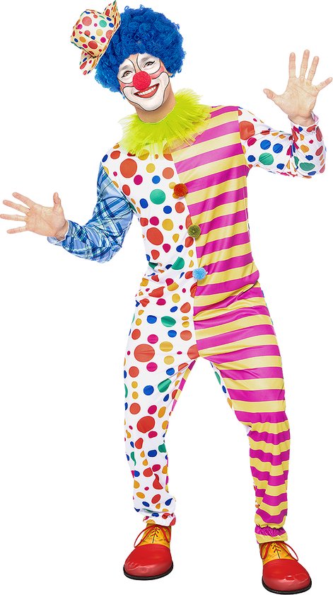 FUNIDELIA Deluxe Clown kostuum voor mannen - Maat: S - Geel