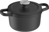 LEO Kookpot met deksel Graphite Cast iron - Ø 20cm - Zwart - PFAS-vrij