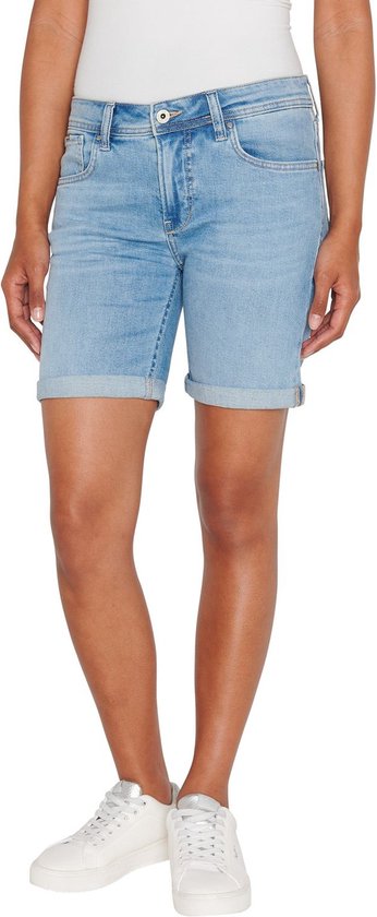 Pepe Jeans Dames Short SLIM SHORT MW slim Fit Blauw Volwassenen