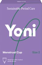 Yoni Menstruatiecup - 100% Medische silicone - Herbruikbare Menstruatie Cup - Period - Menstrueren - Maat 2