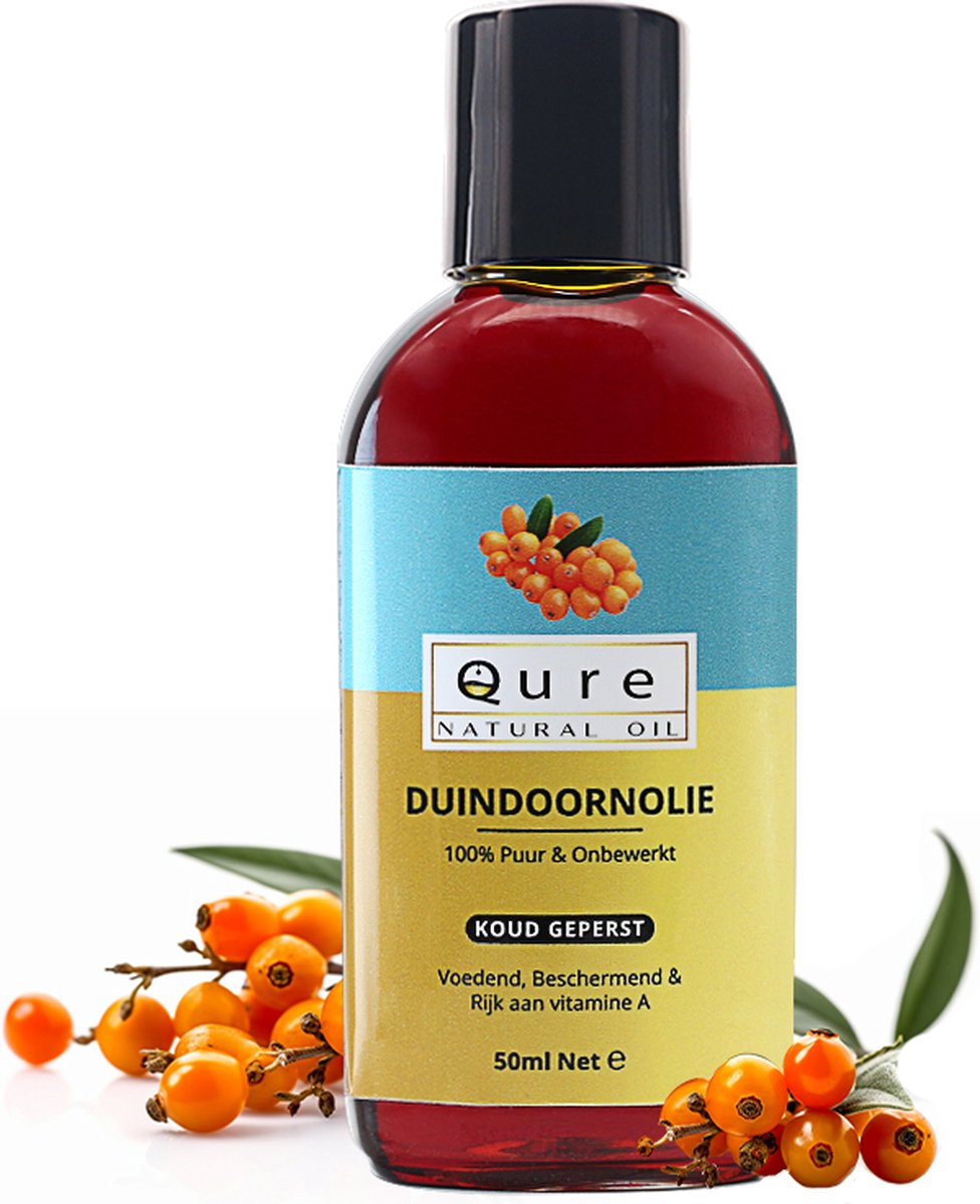 Goedkoopste Duindoornolie 50ml | Biologisch | 100 Puur & Onbewerkt | Seabuckthorn | Duindoorn Olie voor de Huid, Haar en Lichaam | Huidolie | Haarolie