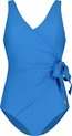 Ten Cate - V-Neck Badpak Blue Snake - maat 40 - Blauw