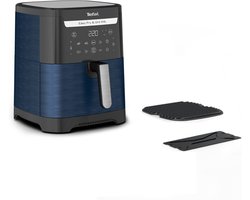 Tefal Easy Fry & Grill EY8014 XXL 6,5L - 2-in-1 Heteluchtfriteuse met Uitneembare Verdeler - Blauw Airfryer met 8 Automatische Kookprogramma's - Grote Airfryer van Tefal 1830W - Digitaal Display - Met Anti Aanbaklaag