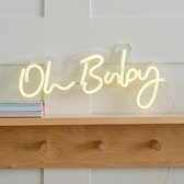 Teddy Bear Oh Baby Neon Sign | Unisex | Voor Gender Reveal en Babyshower