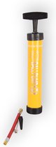 Discountershop Ballenpomp - Gele Plastic Pomp voor Voetbal, Volleybal, Handbal, en Meer - Sport en Fietsen Accessoires - 23cm lang