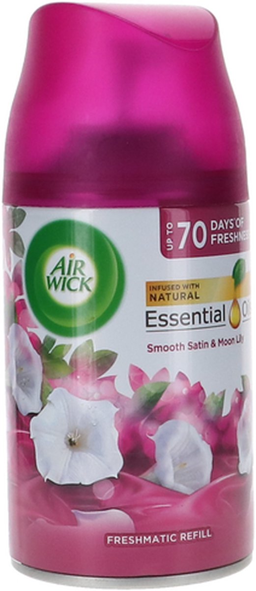 Airwick Freshmatic Navul Smooth Satin & Moon Lily- 4 x 250 ml voordeelverpakking