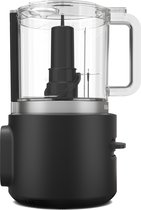 KitchenAid Go - Draadloze hakmolen met batterij - Inbegrepen mengkom van 1,18 L, garde en roestvrijstalen mes - 2 snelheden en pulse-modus Matt Zwart