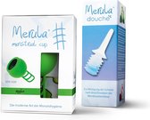Merula menstruatie cup + Merula douche - apple groen