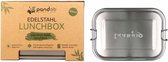 Pandoo RVS Lunchbox - 800 ML - Herbruikbare Lunchbox - BPA-Vrij - Veganistische Recepten