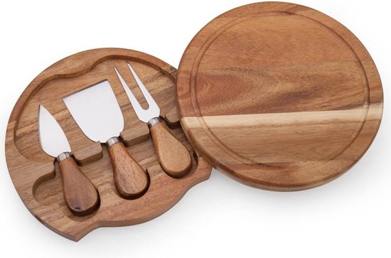 Ronde houten borrelplank leisteen kopen? Slim gekozen