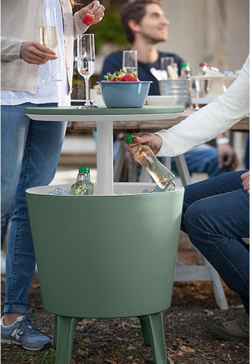 thumbnail: Keter Cool Bar Bartafel Met Koeler - Weerbestendig Kunststof, 49,5x49,5x84,5 Cm | Perfect Voor Tuin & Barbecue