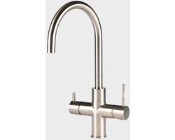 Ace 3-in-1 kokend water kraan | Specialtap | RVS | C-uitloop| Met boiler: 4,4L | Kokend water in een handomdraai | Robuust, eenvoudige installatie