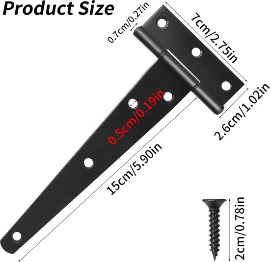 10 stuks deurscharnieren 67 mm mat zwarte deurscharnieren voor houten poort ramen kast ladekisten scharnieren met 60 stuks schroeven voor houten binnendeur