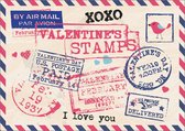 Valentijnskaart - Valentijn, Liefde, Huwelijk - Leuke Post - V1 - Ansichtkaart - Valentine stamps