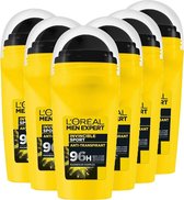 L'Oréal Men Expert - Invincible Sport - Deo Roller - 6 x 50 ml - Voordeelverpakking