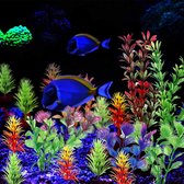 Aquariumplanten Set - Kunstmatige Waterplanten voor Aquarium - Levendige Decoratie voor Aquariumvissen - Natuurlijke Aquascape - Verschillende Kleuren en Maten