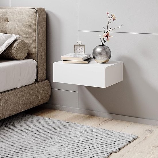 Relaxdays bijzettafel, moderne salontafel met glazen tafelblad, hout, HxBxD: 50 x 40 x 40 cm, vierkant tafeltje, natuur