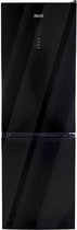 Fitelli KV344GLZW01 Koelvriescombinatie-Glazen voorkant -No-frost-195cm hoog-60cm breed-kleur zwart