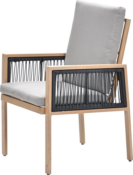 Garden Impressions San Capri lounge dining stoel - light teak aluminium