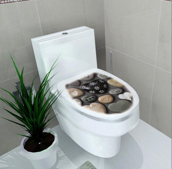 Toilet sticker-Toiletstickers-Op het Potje-Zelfklevende-Zelfklevende Decoratiefolie-Badkamer toiletdeksel stickers- verwijderbare muurstickers -Art Decor decoratie