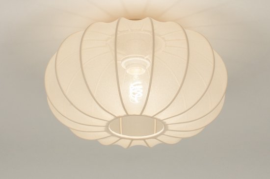 Lumidora Plafondlamp 74685 - Plafonniere - TACK - E27 - Beige - Creme - Zand - Textiel - ⌀ 38 cm